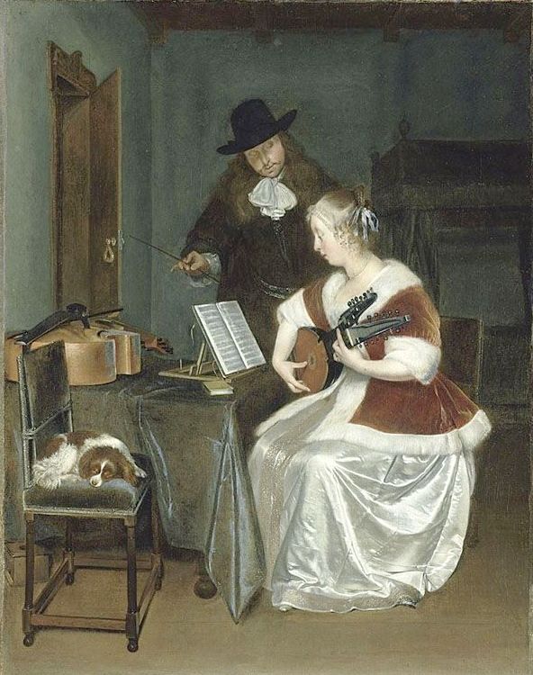 The Music Lesson by Gerard Terborch, c.1670